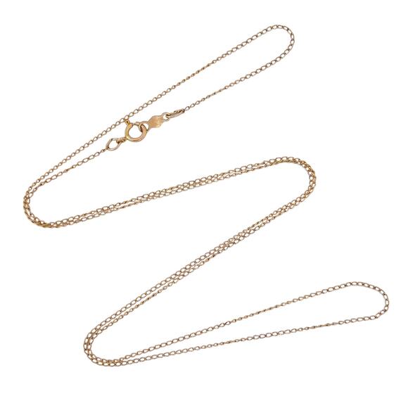 1/20 14K Yellow Gold Filled Curb Link Chain Necklace | 21.5" - Picture 1 of 3